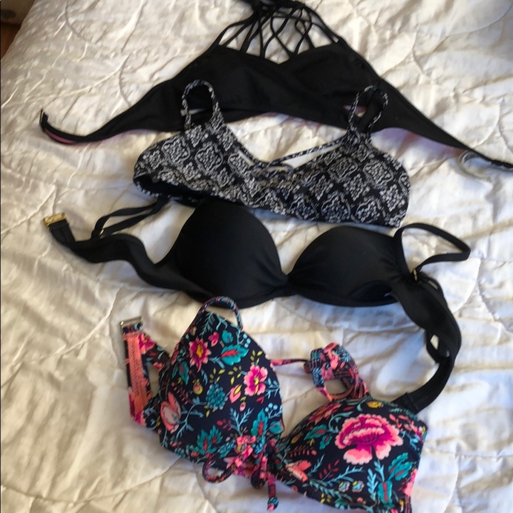 A bundle of swim tops